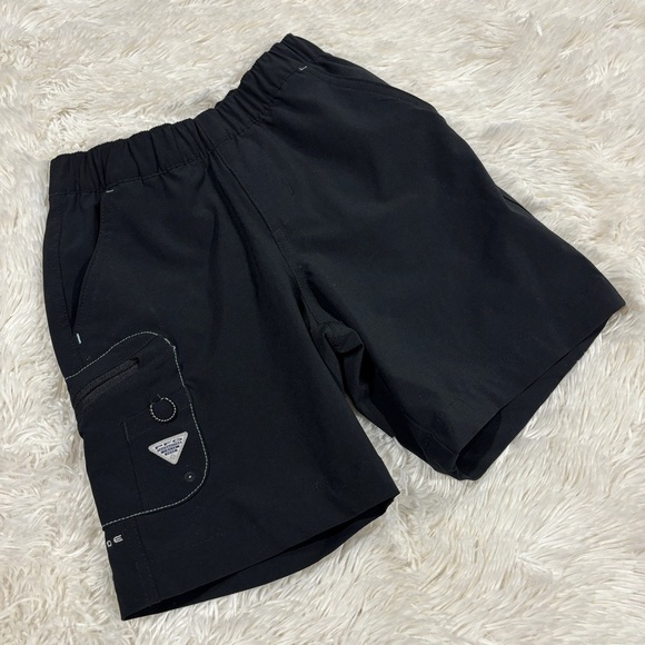 Columbia Boys' PFG Terminal Tackle Shorts Omni shade Black Kids XS 6/7 - Picture 1 of 11